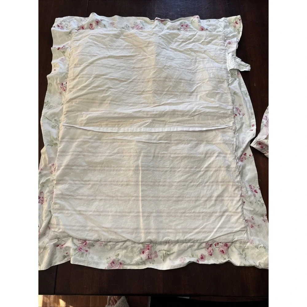 Simply Shabby Chic Pillow Sham Set Pair STANDARD Cherry Blossom Quilt White Pink